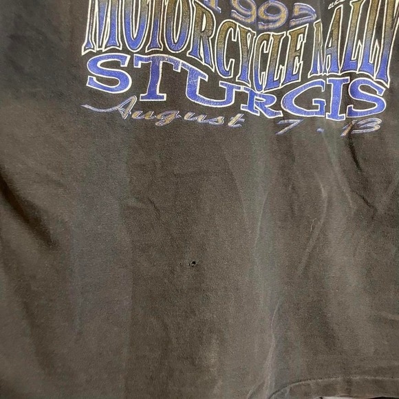 Vintage 90s smoked out faded motorcycle rally - Picture 5 of 8